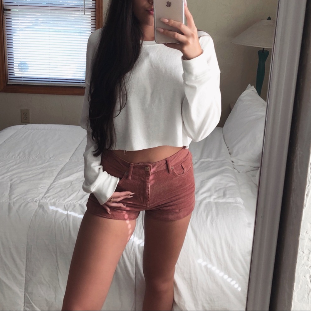Mauve Corduroy Shorts